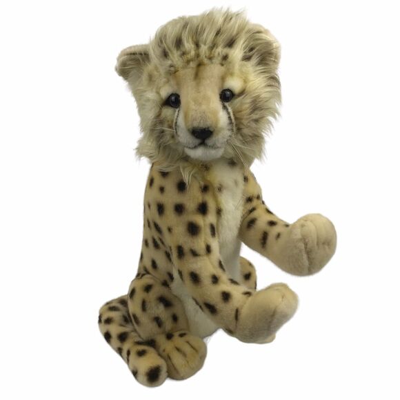 Hansa Cheetah Cub 13'' Plush 2010 Realistic Stuffed Animal Toy - Picture 5 of 13